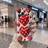 Inflated Red Polka Dot Heart Design Wavy Edge Phone Case For iPhone 17 16 15 14 13 12 11 8 7 Plus Pro Max Shockproof Cover