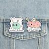 Weird Cute Alien Bug Badge I Need A Vacation & Some Cheese Enamel Pins Cartoon Animal Brooch Accessories Decor Gift