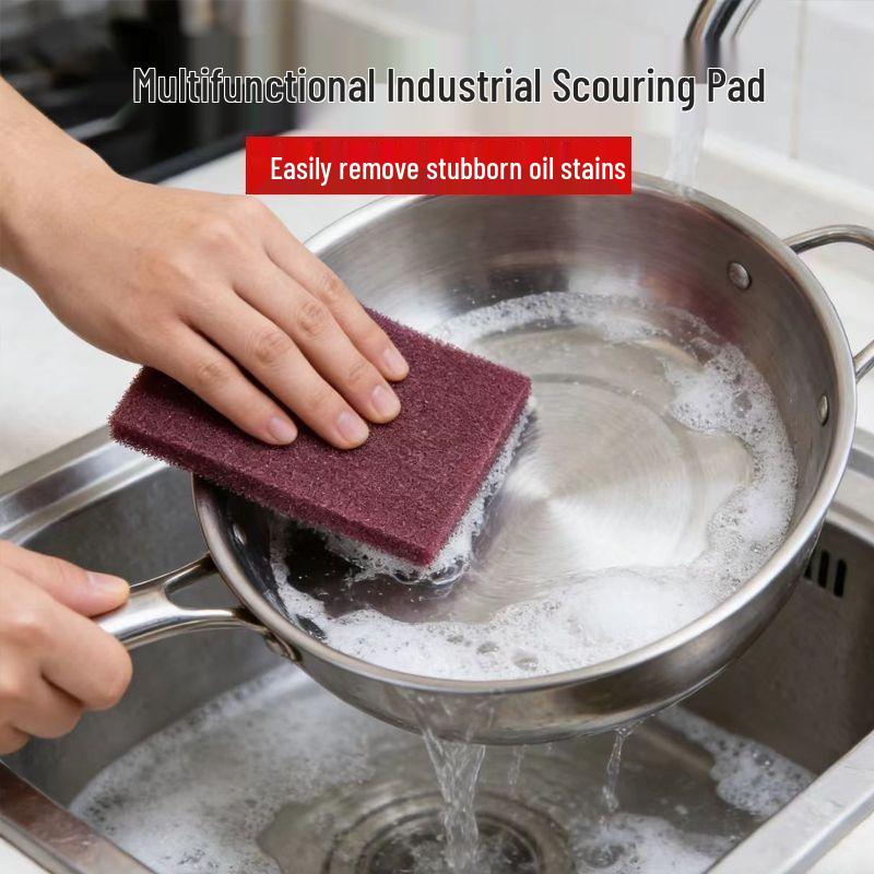 Corundum Sponge Stainless Steel Pot Stain Remover - Thick, Wear-Resistant Cleaning Cloth