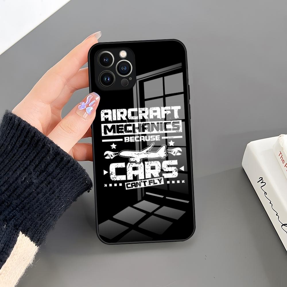 

Aircraft Airplane Pilot Phone Case Tempered Glass For IPhone 16 Pro 15 Pro Max 14 13 12 11 X XR XS Max 8 7 Plus SE Cover iPhone14