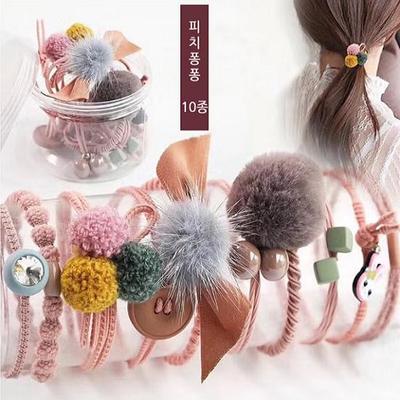Hair Band, Hair Tie, Pretty Hair Drop, Rubber Band, 10P