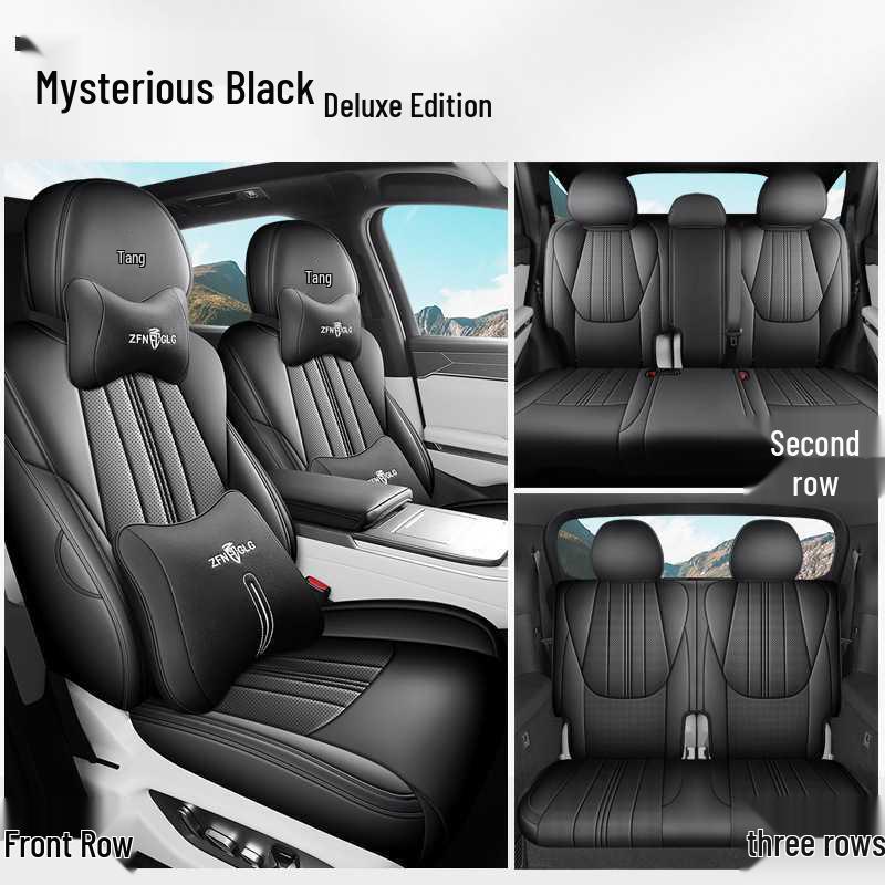 BYD Tang L Full Coverage DMI/EV Seat Covers - Breathable Perforated Cushions for All Seasons