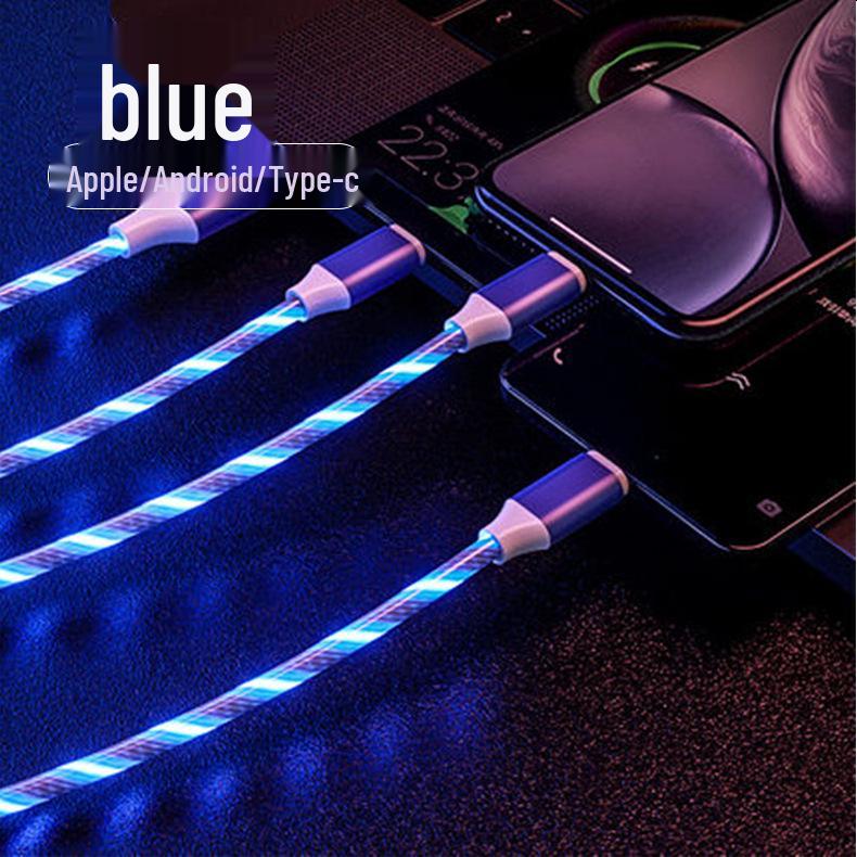 

Luminous Gradient 3-in-1 Fast Charging Cable for Apple, Android, and Type-C Devices