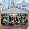 1 Artikel, Halloween Willkommen Garagentor-Banner, böses Zombie-Wellen-Thema, 2D digitales Polyester-Canvas
