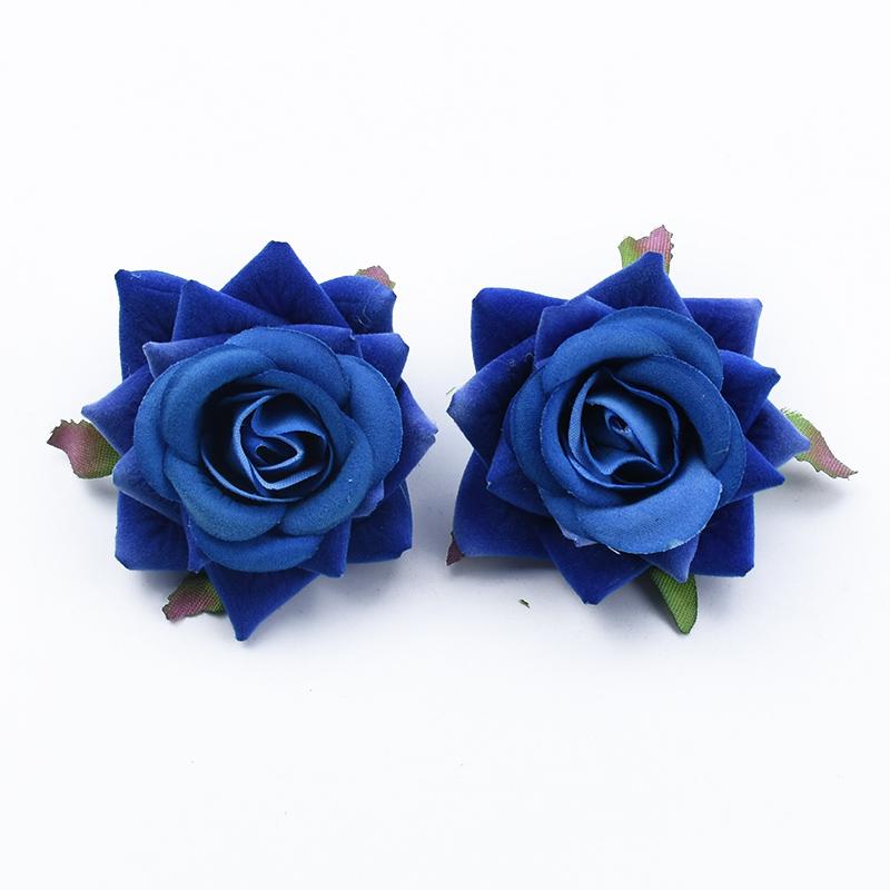 Artificial Flowers Silk Roses Head Upscale Valentine's Wedding Wreath Decora Plant Wall Diy Bridal Bouquet Wrist Home Room Gifts