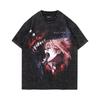 Japanese Anime Eva Graphic Printed Tshirt Mens and Womens Washed Tshirt High Quality Vintage Cotton Tshirt YK Tops