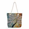 Oil Painting of a Tree Print Thick Rope Single-shoulder Beach Bag 7239