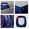 1 τεμ. Σεντόνι με Λάστιχο Μωβ Μέδουσα Γάτα 3D Εκτύπωση 100% Πολυεστερικό Κάλυμμα Αναπνεύσιμο Σετ Κλινοσκεπασμάτων Διακόσμηση Σπιτιού χωρίς Μαξιλαροθήκες