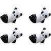 Micolora Panda Chopstick Rests, Set of 4 (Black) - Cute & Stylish Ceramic Chopstick Holders for Kitchen, Table Decor, and Gifts - Approx. 5.0cm X