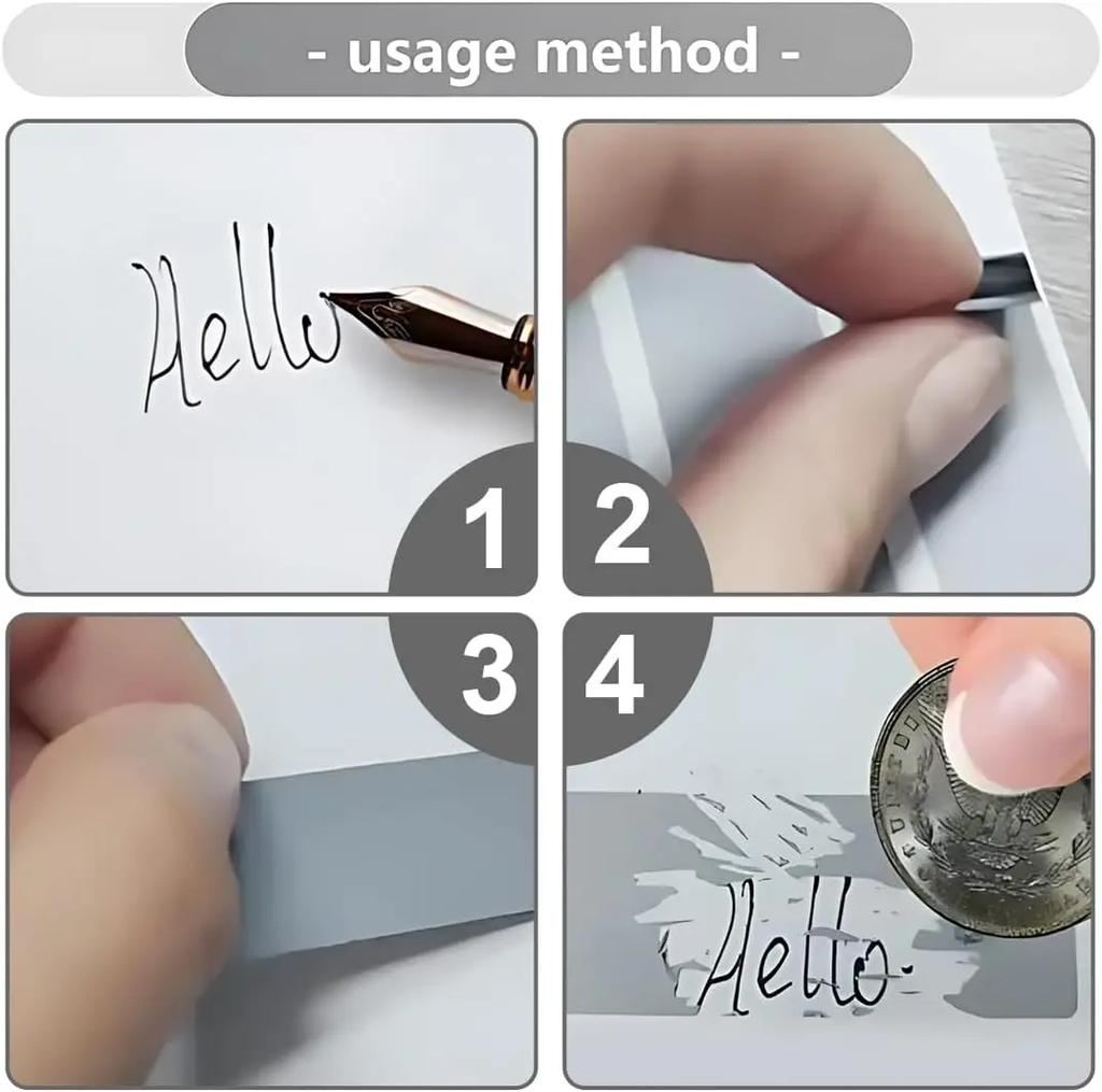 50pcs Rectangle Scratch Off Stickers Self Adhesive Peel Stick DIY Scratch Card Tag for Game Raffle Ticket Surprise Gift Rewards