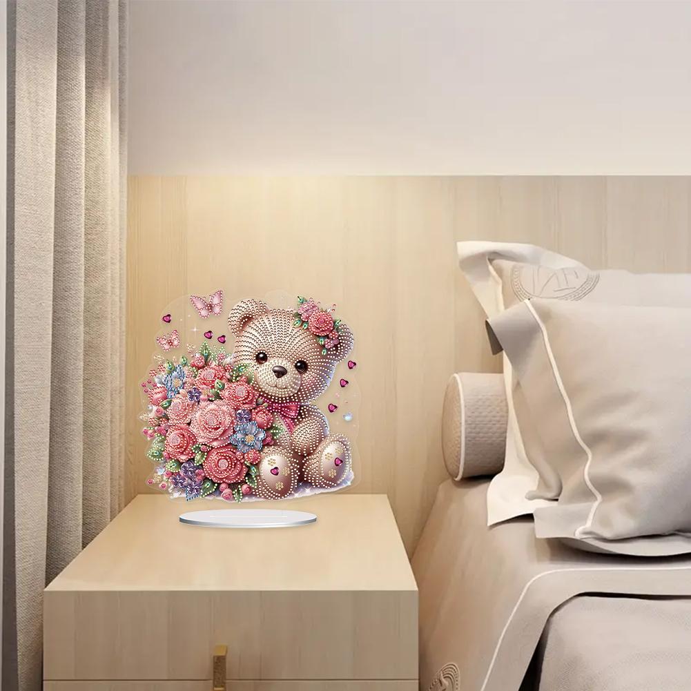 Acrylic Table Top Diamond Painting Ornament Kits Round+Special Shape Diamond Painting Tabletop Ornaments Kit for Adults Beginner