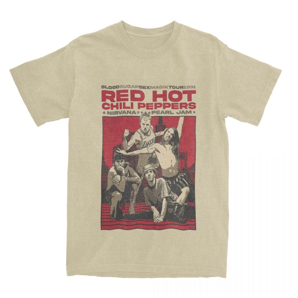 Red Hot Chili Peppers Rock Band T Shirts Accessories Men Women's Cotton Vintage Tees Short Sleeve Clothes Unique
