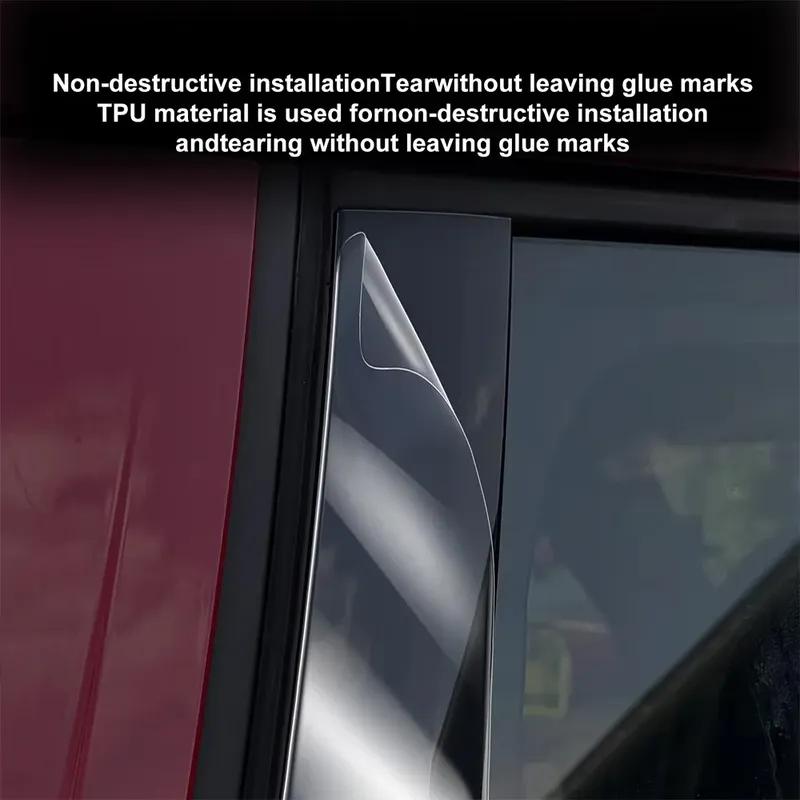 For Alpine A290 2024-2025 B C Pillar Protective Film TPU Anti-Scratch Anti-Fingerprint Vinyl Sticker for Car Door Trim Cover
