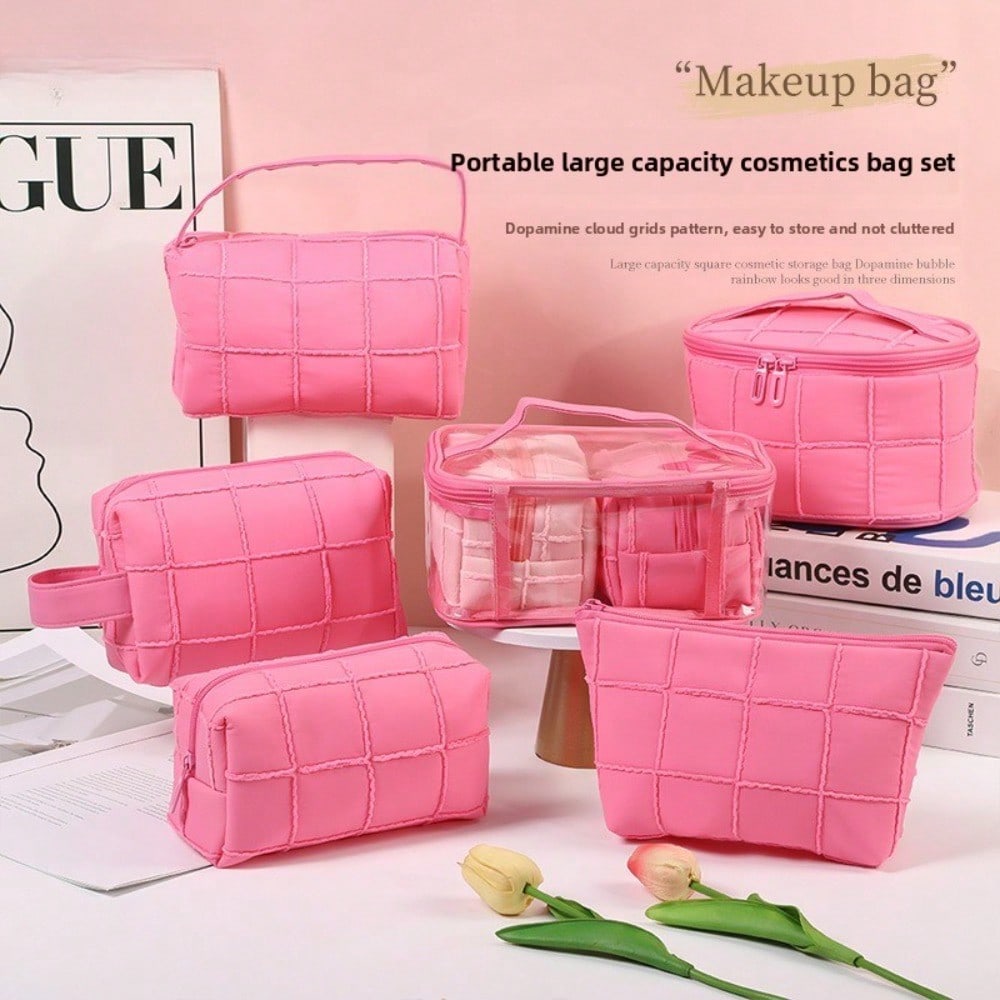 Large capacity cosmetic bag, new women's wash storage bag, high-end simple travel portable cosmetic bag