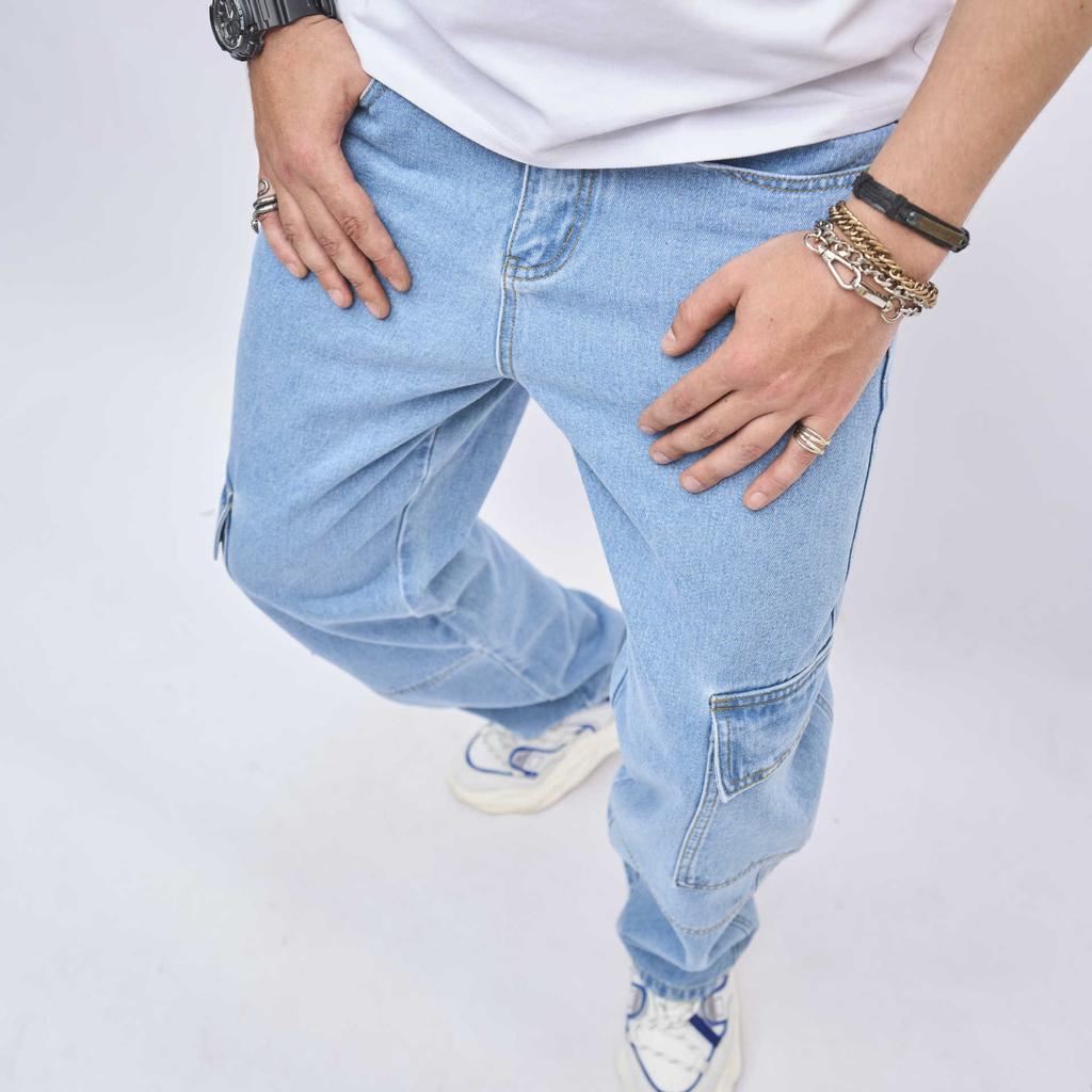 Jeans Cargo Hombre Pantalones Vaqueros Pierna Ancha Otoño Sueltos Rectos Holgados Jeans de Hombre Hip Hop Streetwear Skateboard Denim