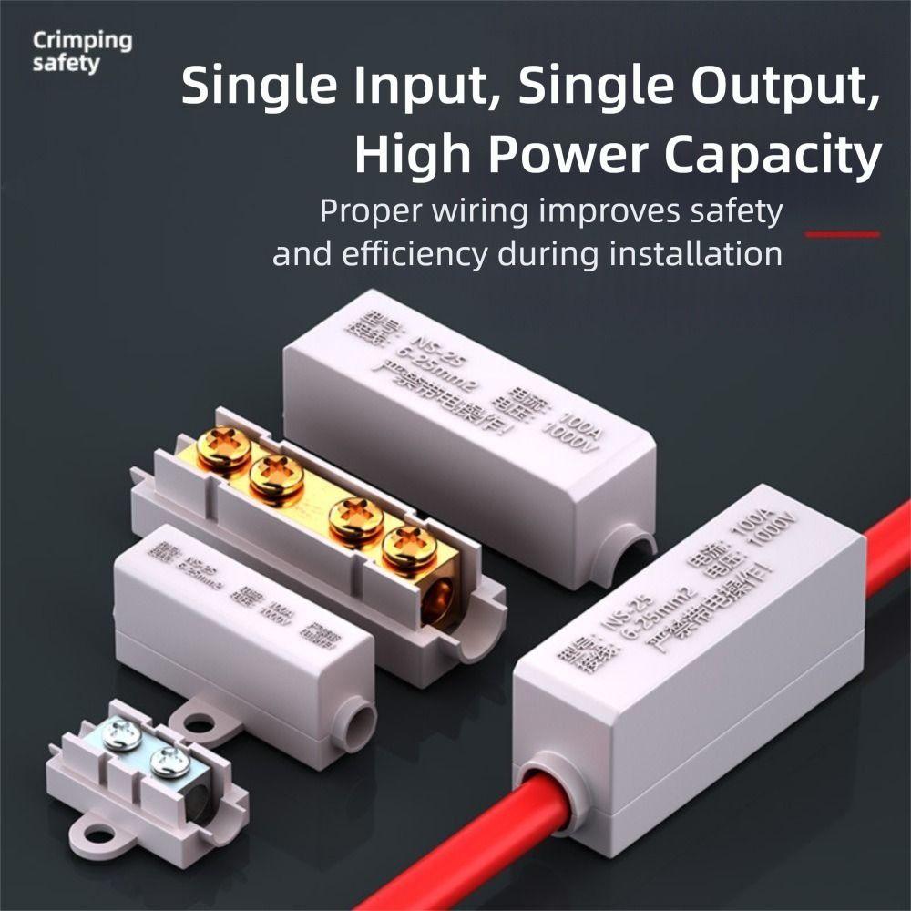 Large Current High Power Splitter Conductor Brass Fast Connector Quick Terminal Block  Electrical