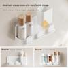 Wall-Mounted Toothbrush & Toothpaste Holder with Mouthwash Cup, Punch-Free