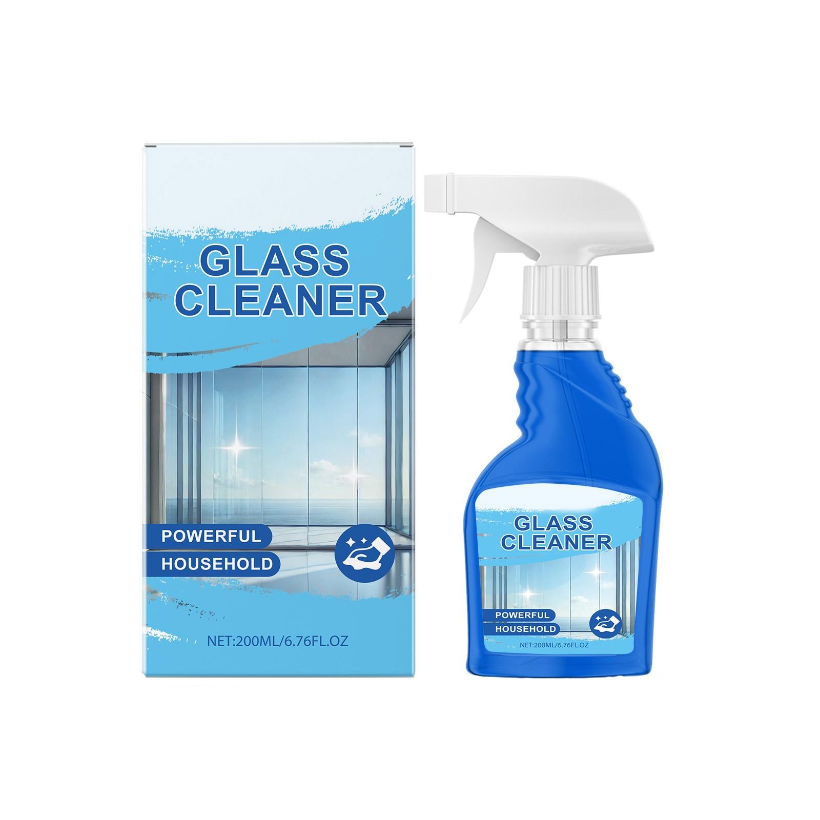 

Бытовой очиститель для стекол с эффективным удалением пятен и экологически чистый, мягкий и не раздражающий, подходит для дверей, ванных комнат, автомобилей 200 мл One Size синий