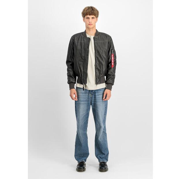 Alpha Industries MA-1 Faux Leather Bomber Jacket