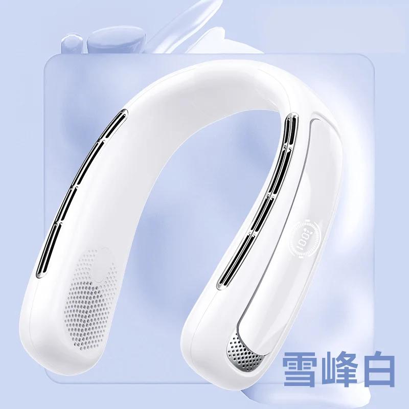 DurableBladeless Neck Fan Usb Mini Portable Charging Digital Display Outdoor Cooling Small Fan