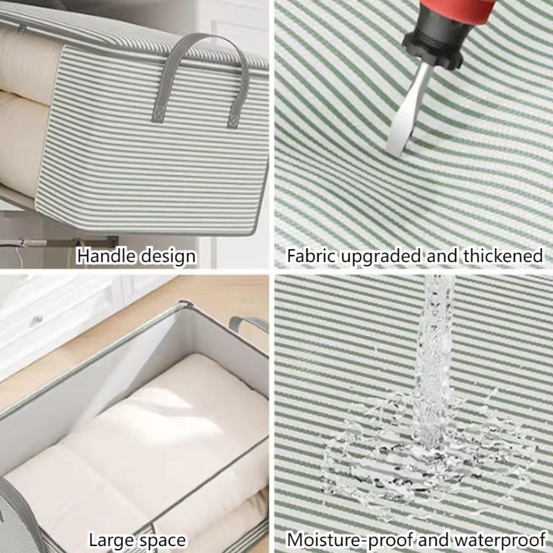 Faltbarer Griff Aufbewahrungstasche mit Fenster Wasserdicht Feuchtigkeitsbeständig Kleidung Steppdecke Organisationstasche Heimorganisator Organizador Ropa