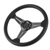 KIMISS Universal 350mm / 14-inch Racing Drift Steering Wheel Modification Accessory (Black)