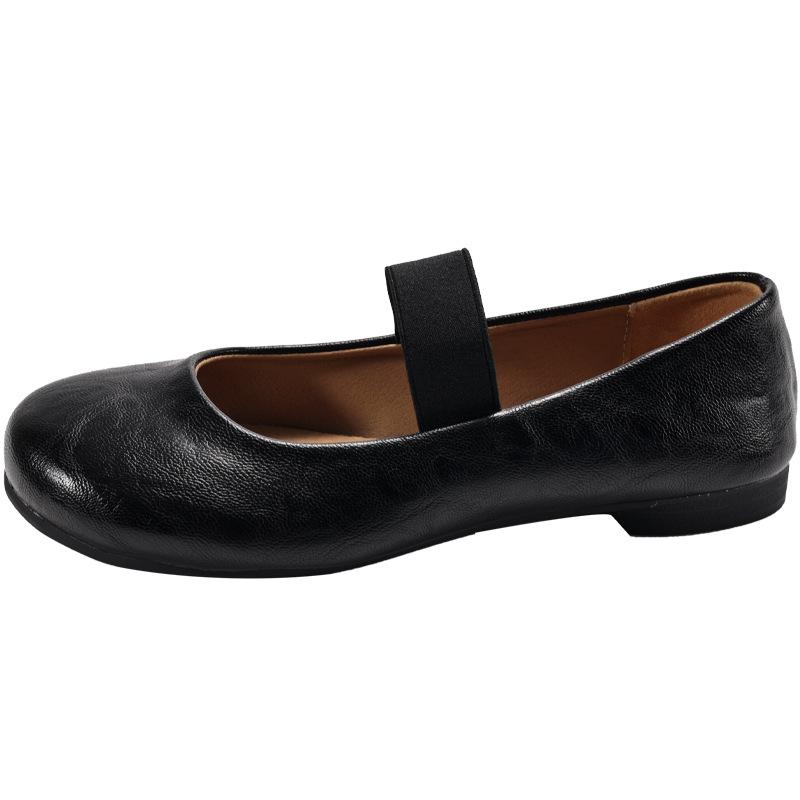Retro Black Premium French Light Mouth Single Shoes Women's 2025 New Autumn Skirt Versatile Mary Jane Shoes