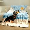Dachshund in Sunglasses by the Beach print blanket soft and cozy perfect for the living room bed sofa or a nap,gift