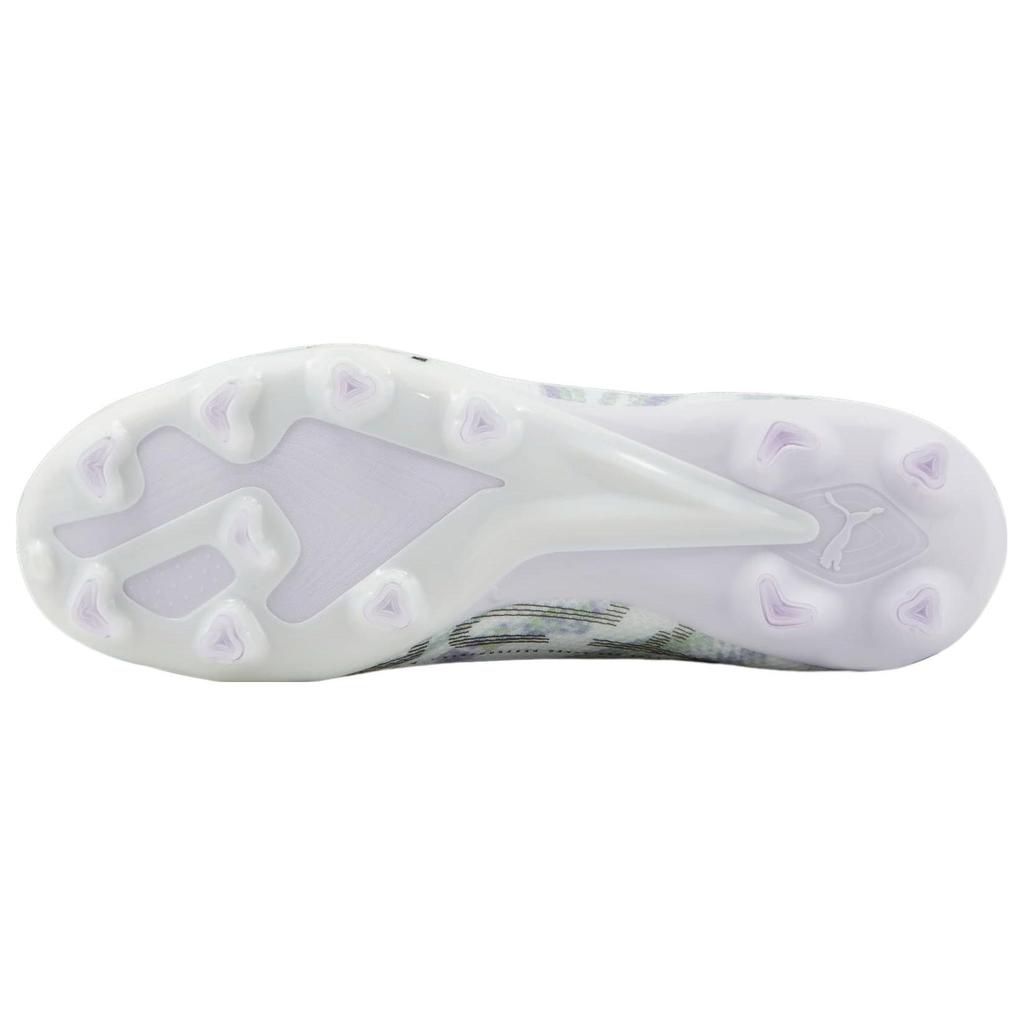 Puma Match Bl Round Toe Lace-Up Ag (Rubber Short Stud) Fg (Rubber Long Stud) Artificial Turf Soccer Shoes Women Soccer Shoes White Gray 107405-01