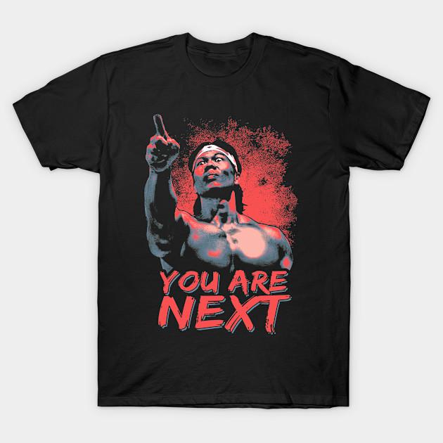 Men Black Print T-shirt You Are Next No-Cut Transfer Paper Print Cotton Tshirt S чёрный