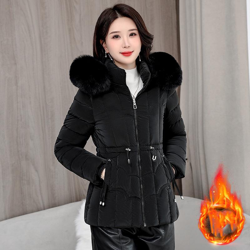 Winter Down Jacket Women Parkas Fashion High-Quality Warm Cotton Padded Coat Ladies Short Overcoat Hooded Overwear Tops