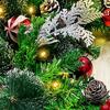 9 FT Christmas Garland with Lights 50 LED Lights 8 Modes Lighted Artificial Pine Garland with Pine Cones Red Berries for Mantel Fireplace Home Decor