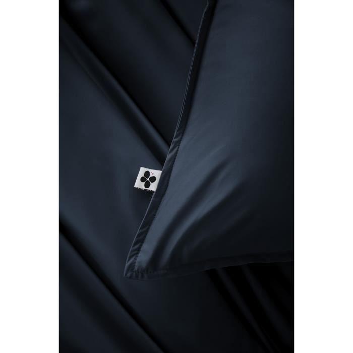 Taie D'oreiller - Salome - Viscose De Bambou - 50 X 70 Cm - Bleu Nuit