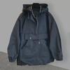 Trendy Unisex Patchwork Windbreaker: Stylish Loose Hooded Jacket for Couples