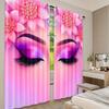 Flat Printing Party Curtain Floral Beauty Glam Digital Printed Polyester Drapes Festive Curtains Use Entryway Room Set Of 2 Made