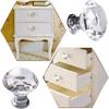 10Pcs 30mm Crystal Clear Diamond Shape Acrylic Cabinet Knobs Cupboard Drawer Pull Kitchen Cabinet Door Wardrobe Handles Hardware