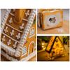 Durable Resin Christmas Village House LED Lighted Decoration Holiday Ornament For Tabletop Festival Tiny Scene