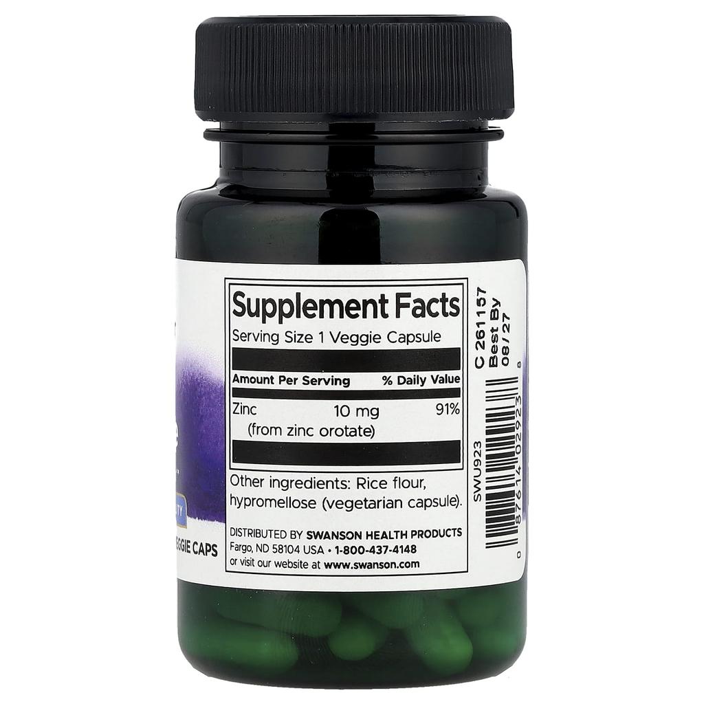 Zinc Orotate, Veggie Capsules 60 (10Mg Per Tablet)