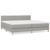 3140481 vidaXL Lit à sommier tapissier avec matelas Gris clair 200x200cm Tissu