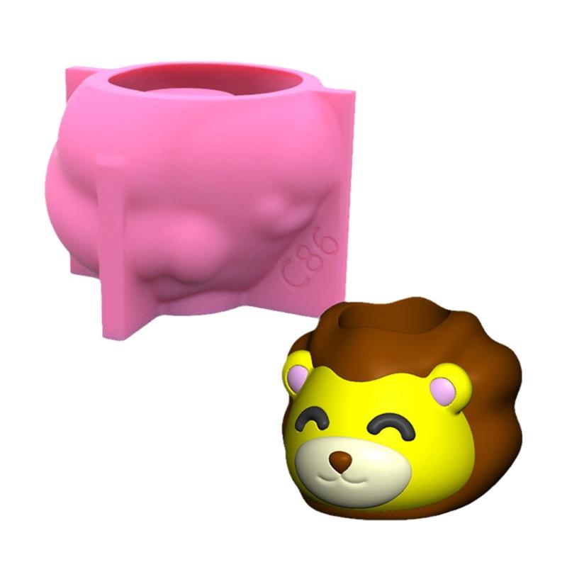 

Бетонная силиконовая форма «Маленький лев», сочный цветочный горшок, глиняная цементная штукатурка, формы для домашнего сада, цветов