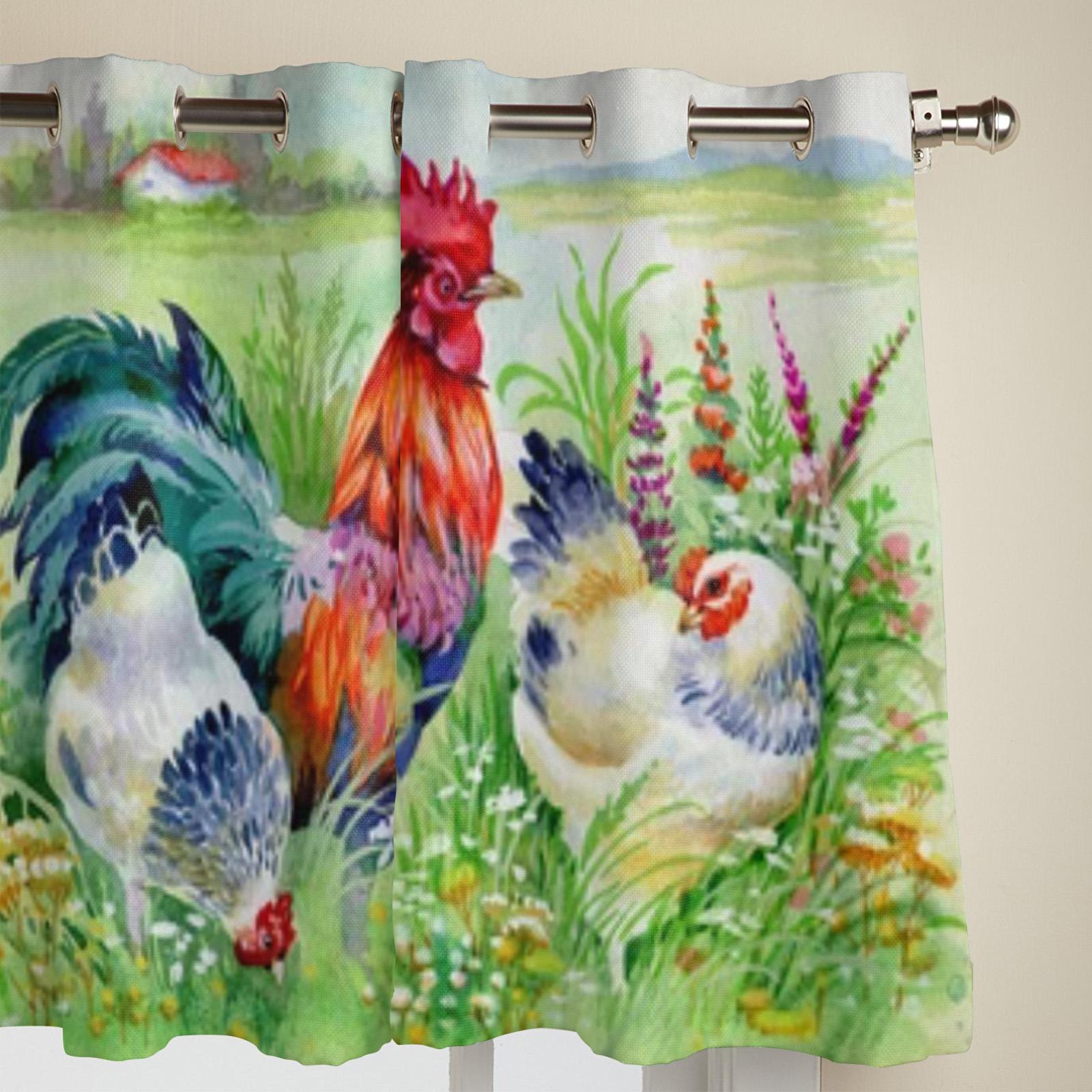 Курица и петух в траве — фото 3