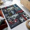 Retro Boombox TeppichVintage Musik-Themen Teppich für Wohnzimmer Lustige und Nostalgische Heimdekoration Rutschfester Teppich maschinenwaschbar
