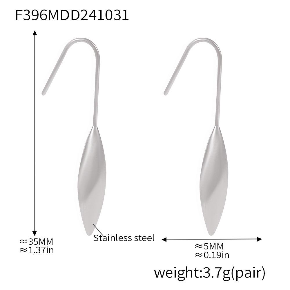 Qiong Yao European Water Drop 18K Gold-Plated Stainless Steel Earrings