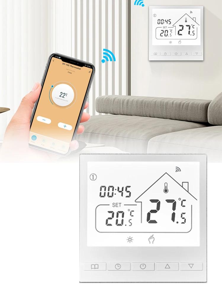 Tuya- Smart WiFi Floor Heating/Gas/Water Tuya- Smart Floor Heating Thermostat Panel Switch Heating APP Temperature Controller