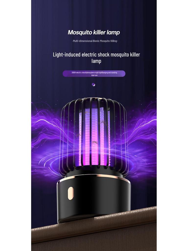 Elektryczna lampa na komary z ładowaniem USB - Lampka nocna i odstraszacz do sypialni