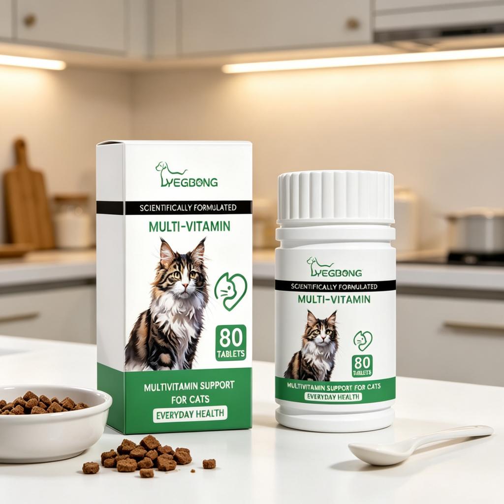 YEGBONG Cat Multivitamins Energy Support Vitality Daily Nutrition Health Gentle Non Irritating Cat Vitamins Supplement 80 Pieces2