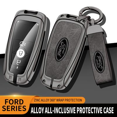 AACD1 Car Metal Leather Key Shell Case Fusion Edge Mustang Explorer Expedition Bronco Ecosport Ranger F150 F250 350 EVEREST Focus