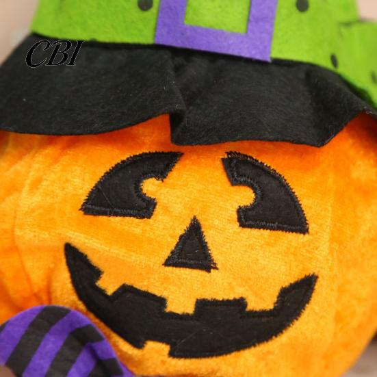 Atmospheric Photo Props Halloween Candy Bags for Kids, Trick or Treat Handbag with Handle, Spooky Cute Cartoon Pattern Witch Ghost Black Cat