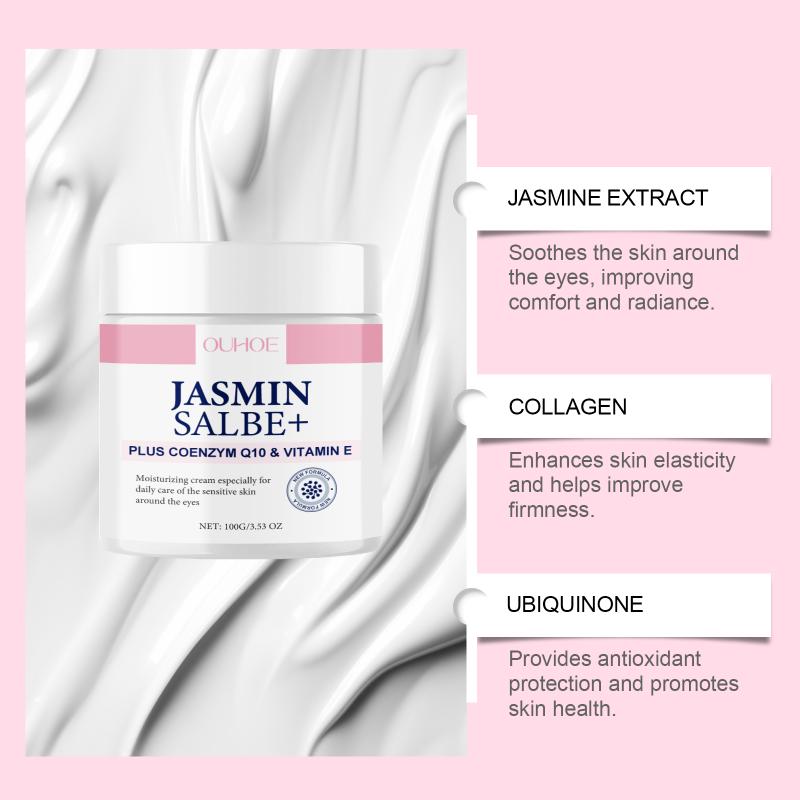 Jasmin Collagen Eye Cream For Firming Skin Lifting Anti Sagging Deep Hydration Eye Bag Remover Anti-Wrinkle Eye Contour Cream
