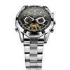 FORSINING Classic Automatic Sport Men Watch Tourbillon Mechanical Skeleton Multifunctional Date Day Month Male Casual Wristwatch